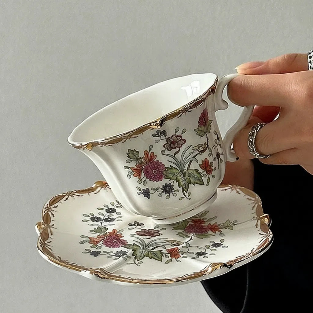 Vintage Sunflower Cup & Saucer - Velart Home