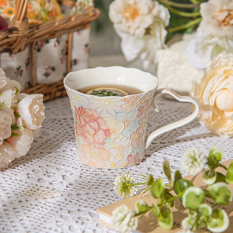 Hand-Painted Mug With Thousands Of Flowers - Velart Home