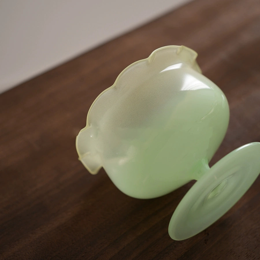 Lace Milk Green Mint Glass Bowl - Velart Home