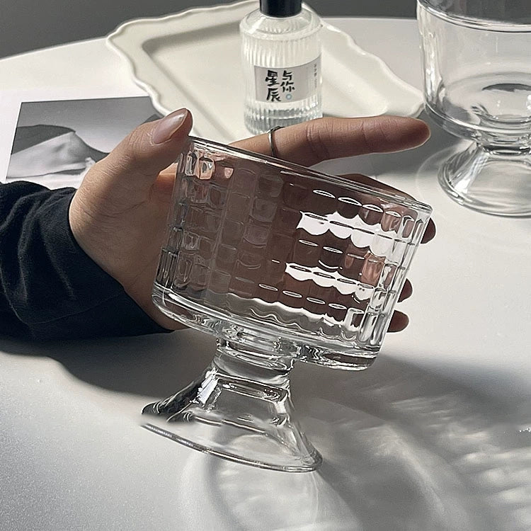 Simple Round Transparent Dessert Stemware - Velart Home