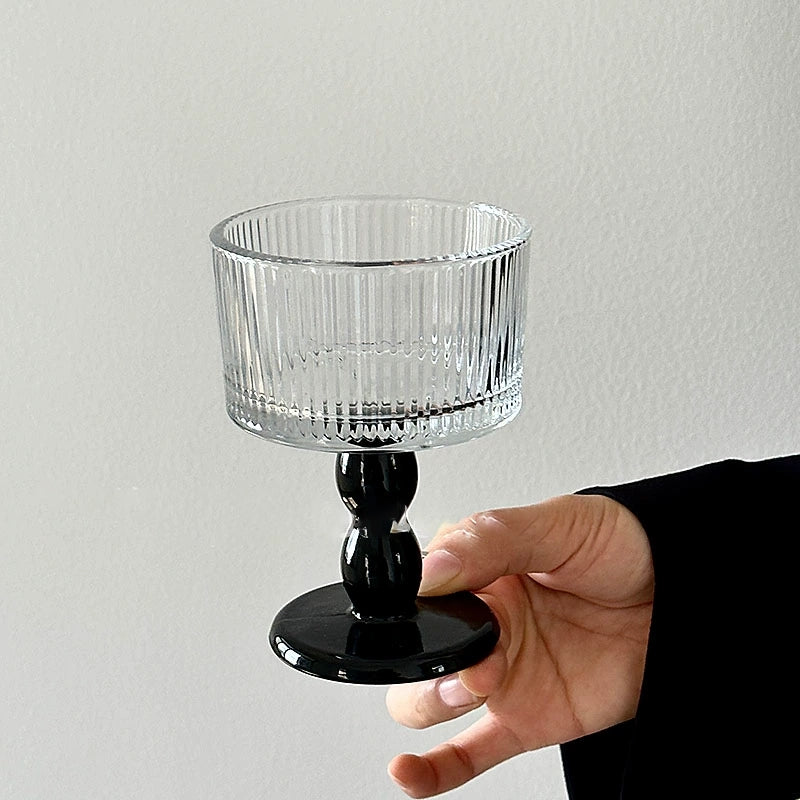 Retro High-End Vertical Grain Dessert Stemware - Velart Home