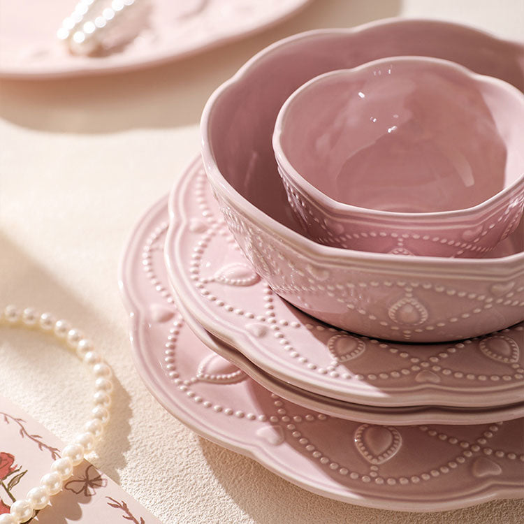 BEJEWELED EMBOSSED DINNERWARE SET - Velart Home