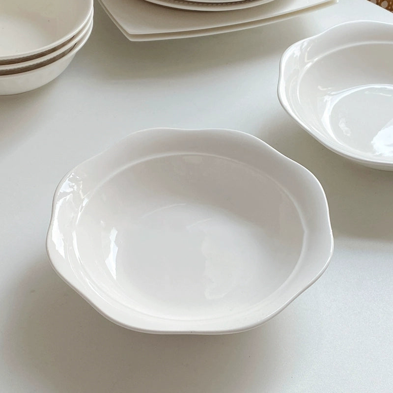 White Lace Ceramic Bowl - Velart Home