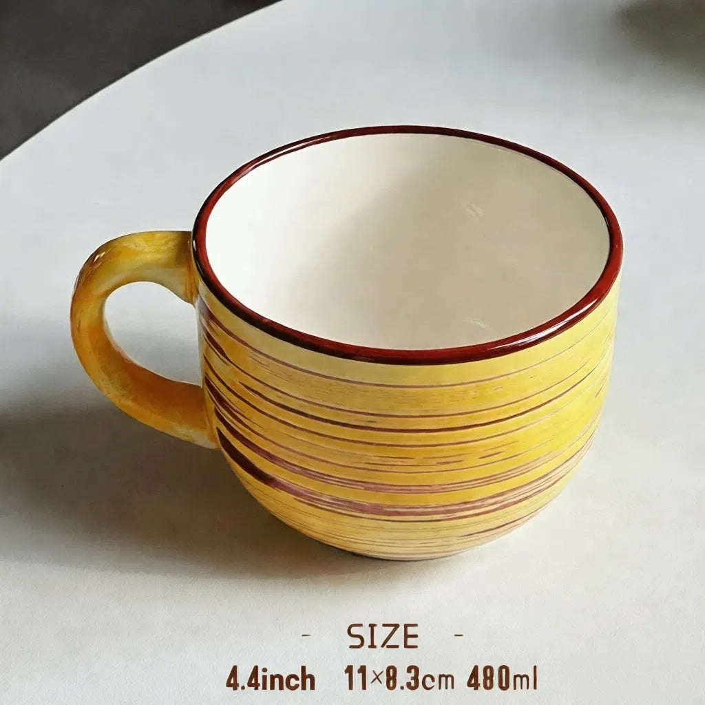 Hand-Painted Bark Pattern Plate Set - Velart Home