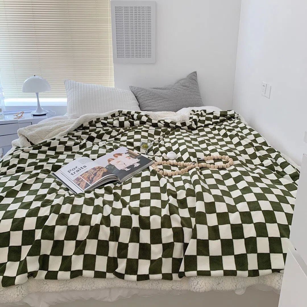 Double-Sided Blanket - Dyed Thread Grid - Velart Home