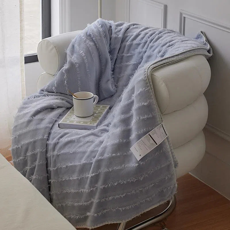 Milk Silk Blanket - Fringed Edges - Velart Home