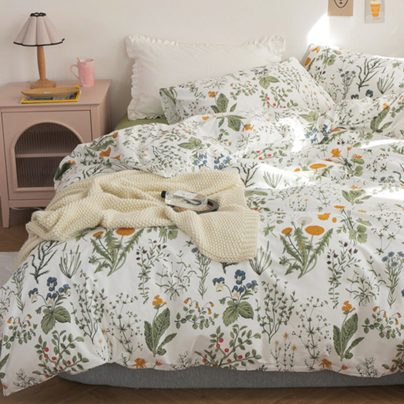 Plant Printing Cotton Bedding Set - Velart Home