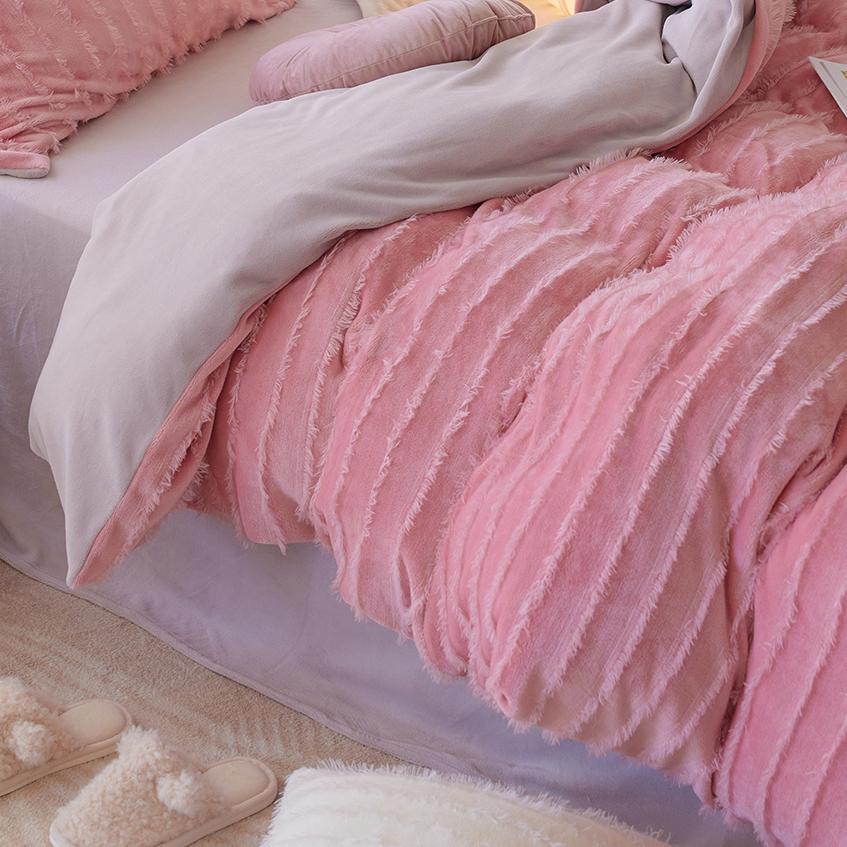 Tassels Milk Silk Bedding Set - Velart Home