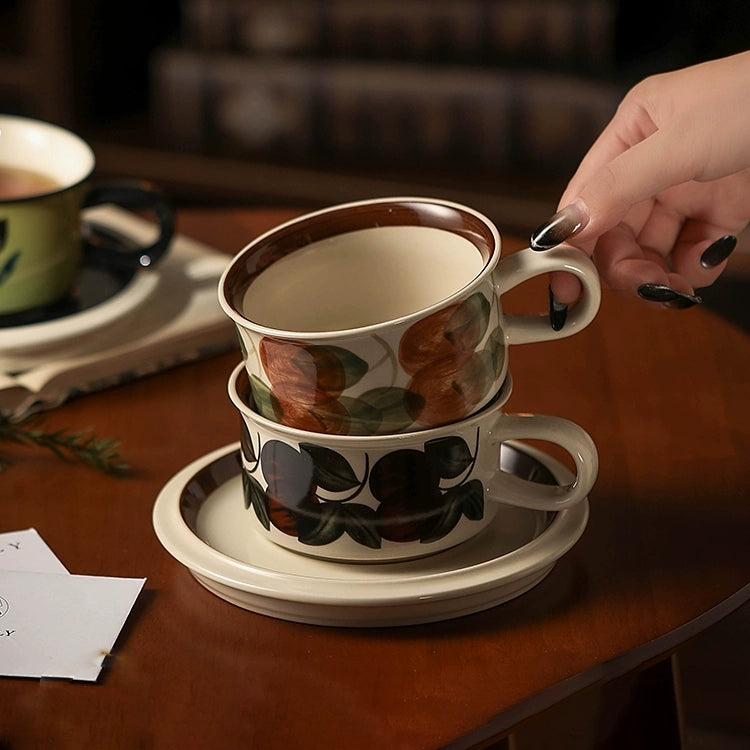 Vintage Hand-Painted Coffee Cup Set - Velart Home