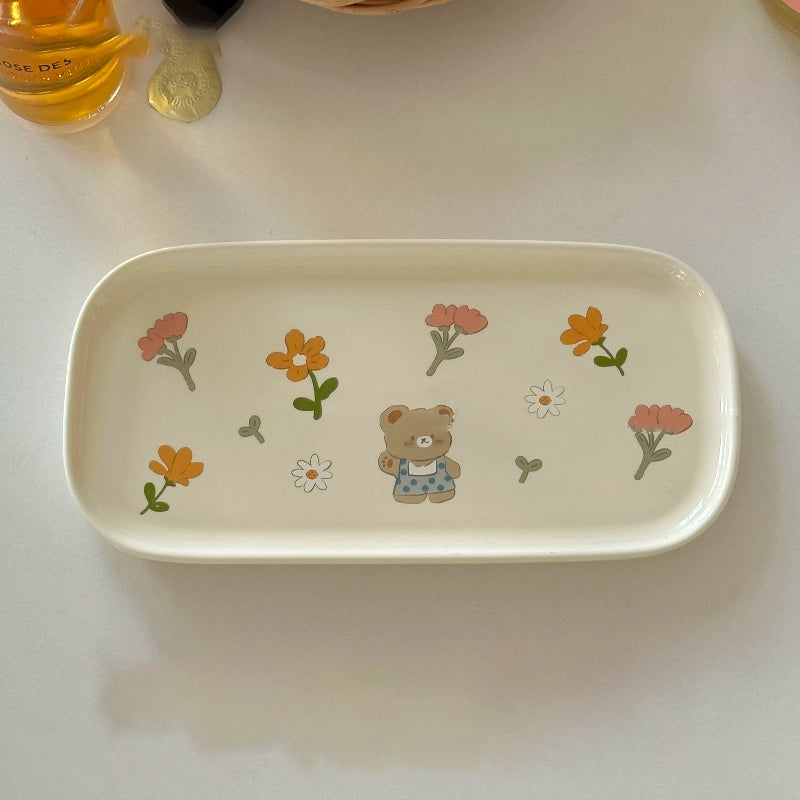 Elegant Tulip Illustrated Ceramic Cup & Saucer Set - Velart Home