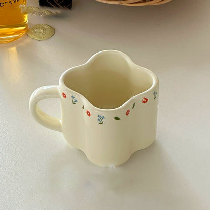 Elegant Tulip Illustrated Ceramic Cup & Saucer Set - Velart Home
