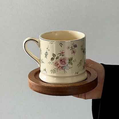 Vintage Gold-Painted Spring Flower Mug - Velart Home