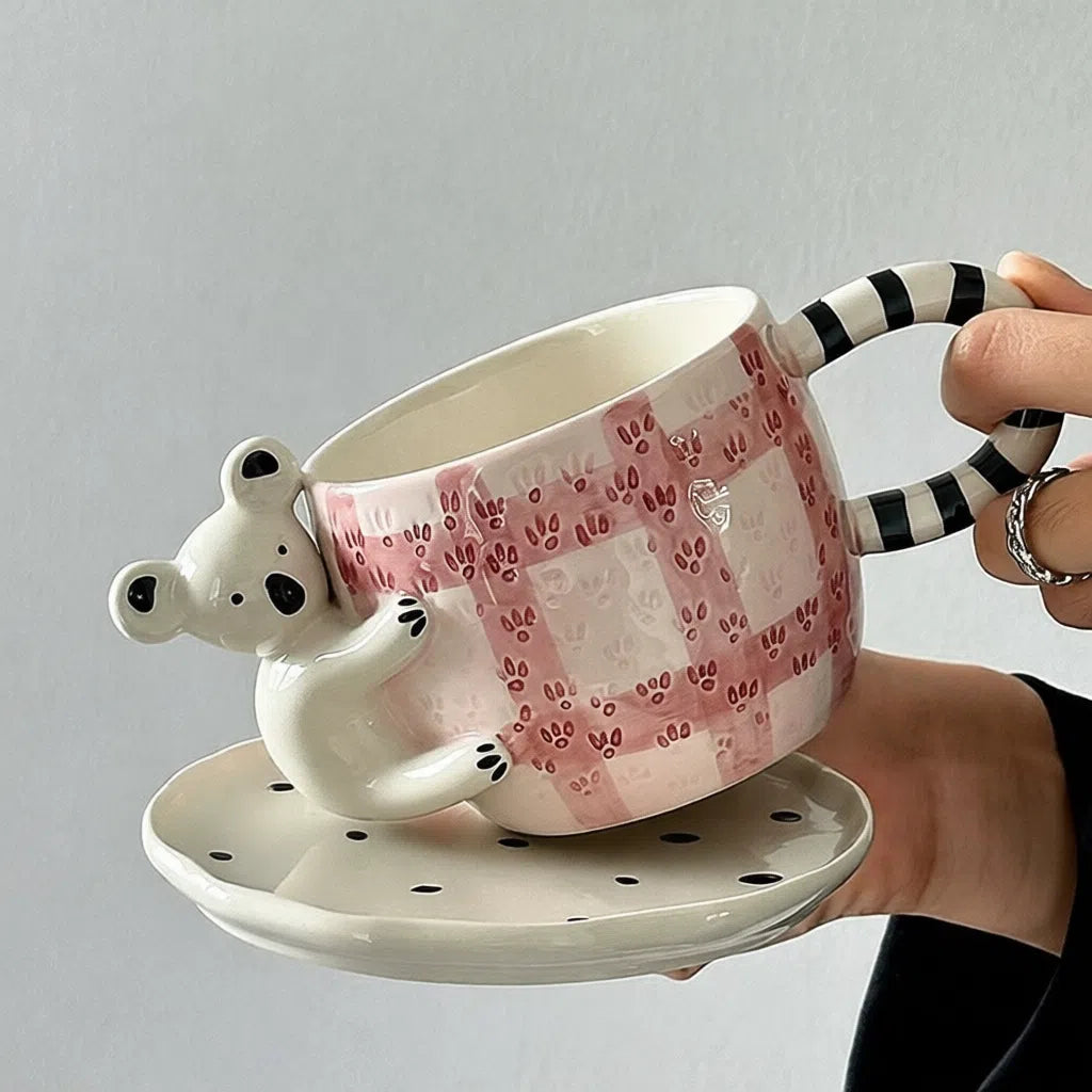 3D Koala Bear Cup & Saucer - Velart Home
