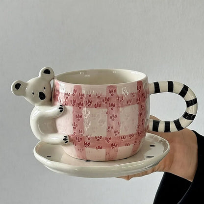 3D Koala Bear Cup & Saucer - Velart Home