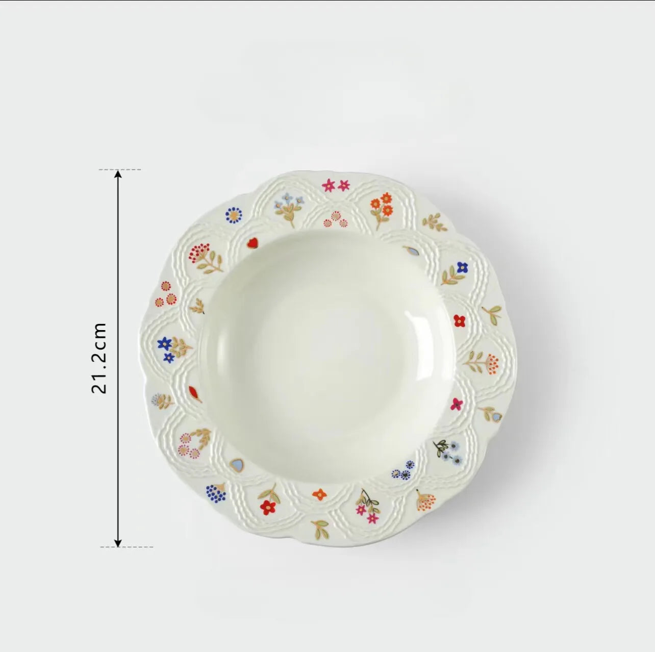 Floral Embossed Ceramic Dinnerware Set - VELART HOME