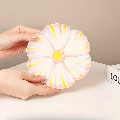 Flower Shaped Ceramic Cup And Saucer - VELART HOME