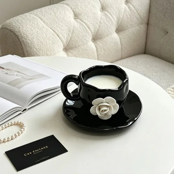 Camellia Ceramic Coffee Cup - VELART HOME