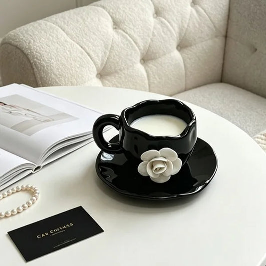 Camellia Ceramic Coffee Cup - VELART HOME