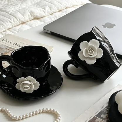 Camellia Ceramic Coffee Cup - VELART HOME
