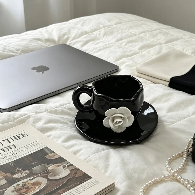 Camellia Ceramic Coffee Cup - VELART HOME