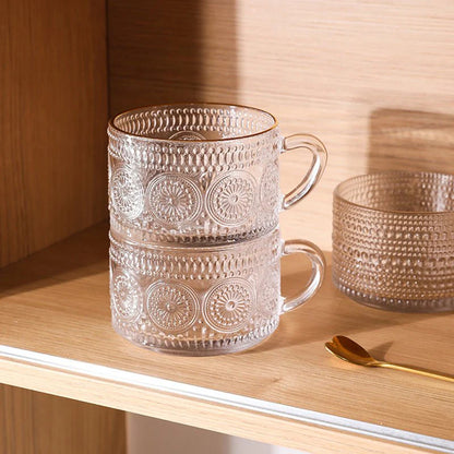 Sunflower Embossed Glass - Velart Home