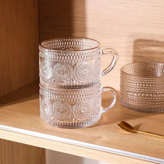 Sunflower Embossed Glass - Velart Home