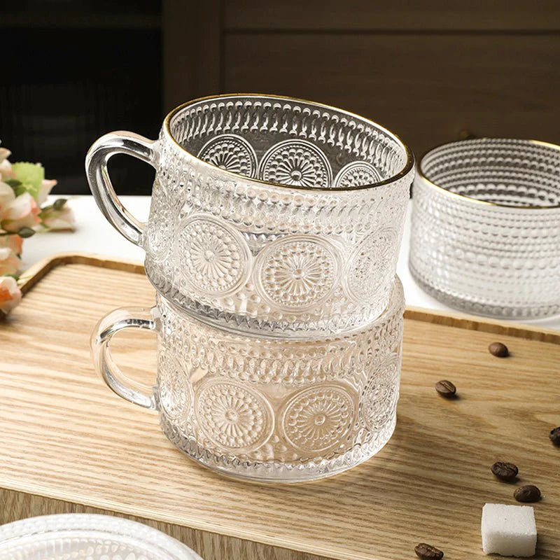 Sunflower Embossed Glass - Velart Home