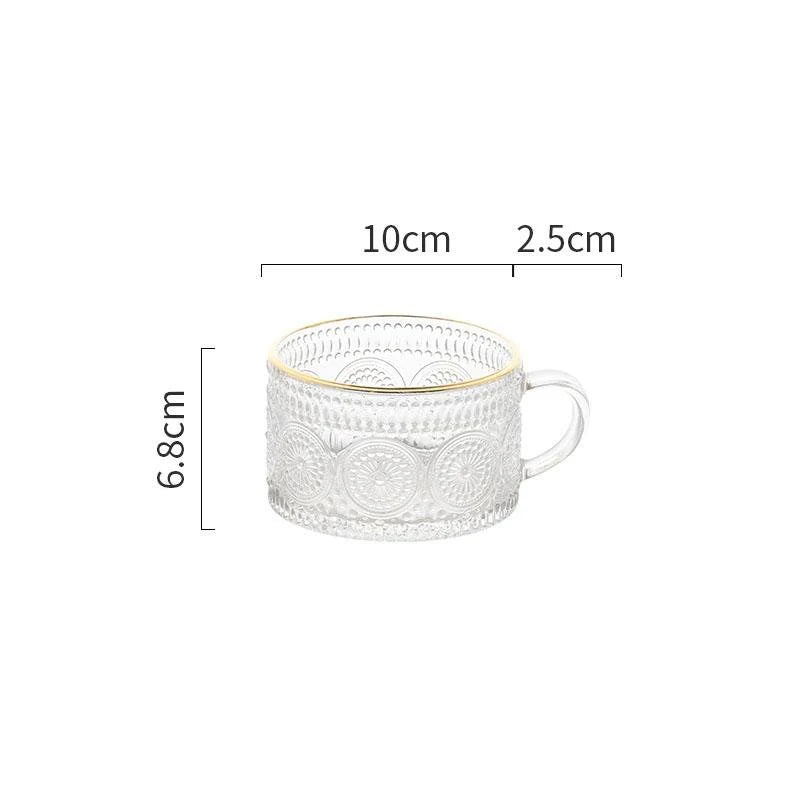 Sunflower Embossed Glass - Velart Home