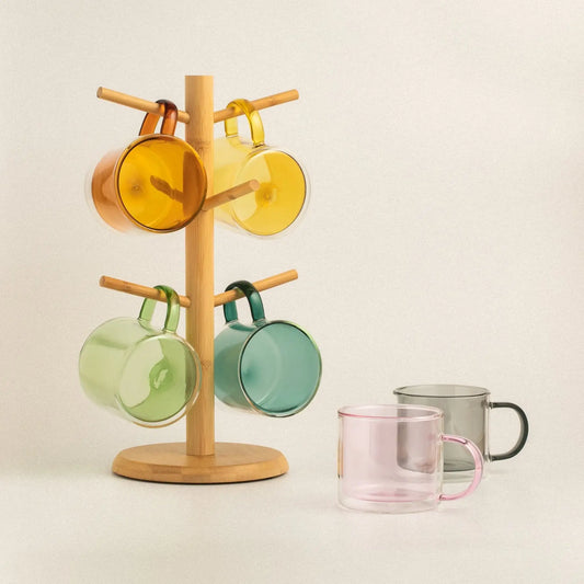 Morden Double Layer Colored Glass Mug - Velart Home