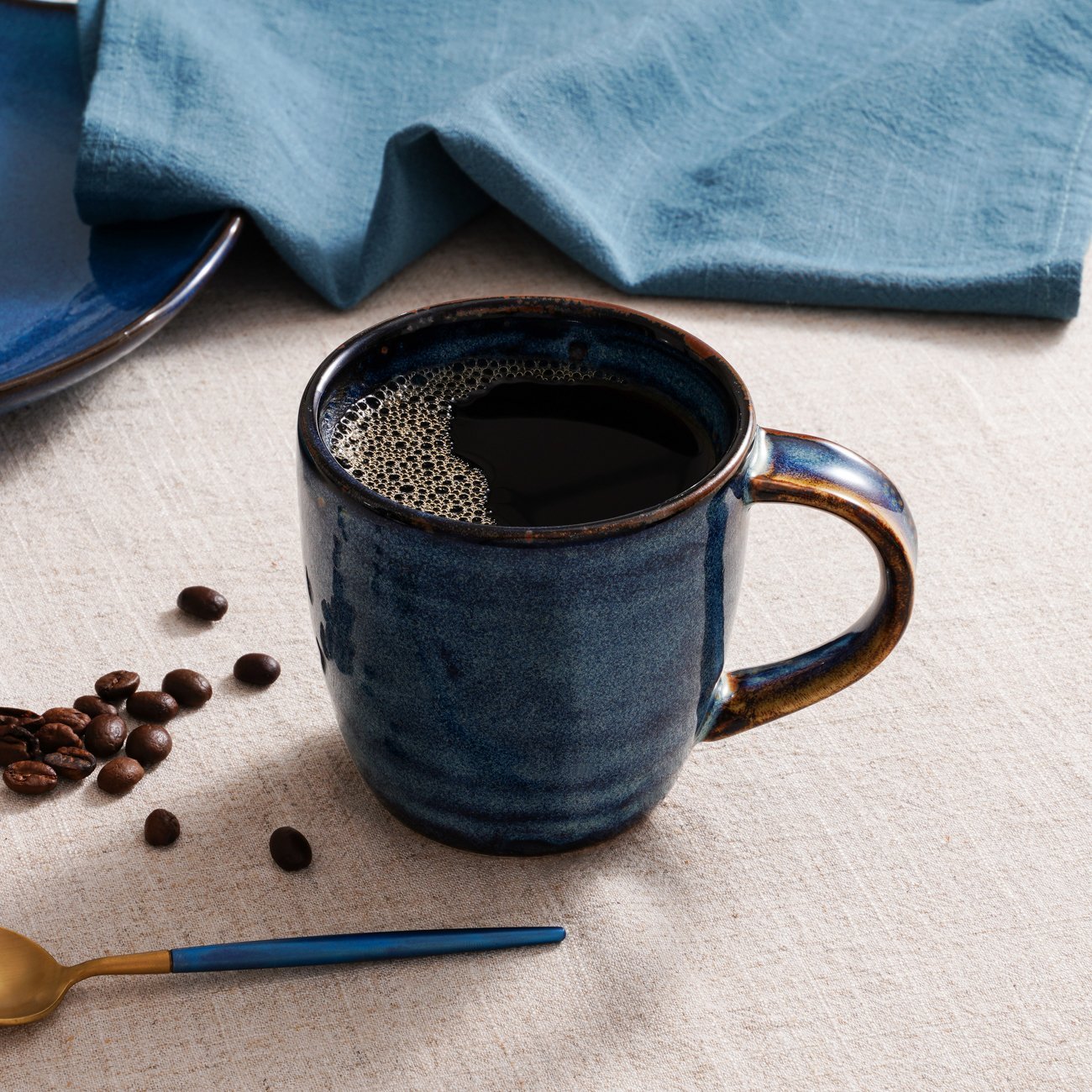 Antique Finish Rim Ceramic Mug - Velart Home