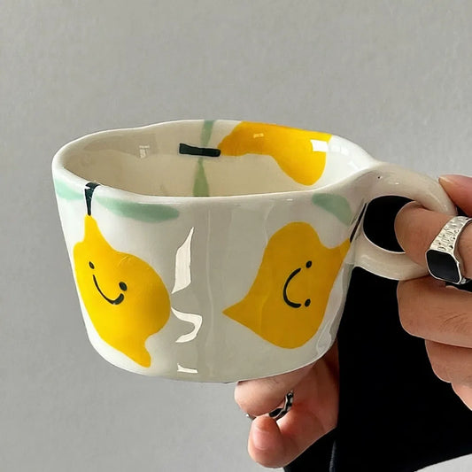 Hand-Painted Cute Pear Mug - Velart Home