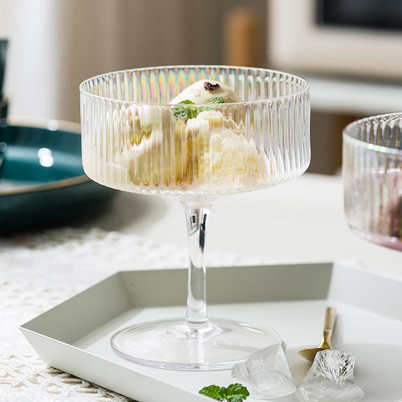 Multicolored Straight Edges Dessert Cup - Velart Home