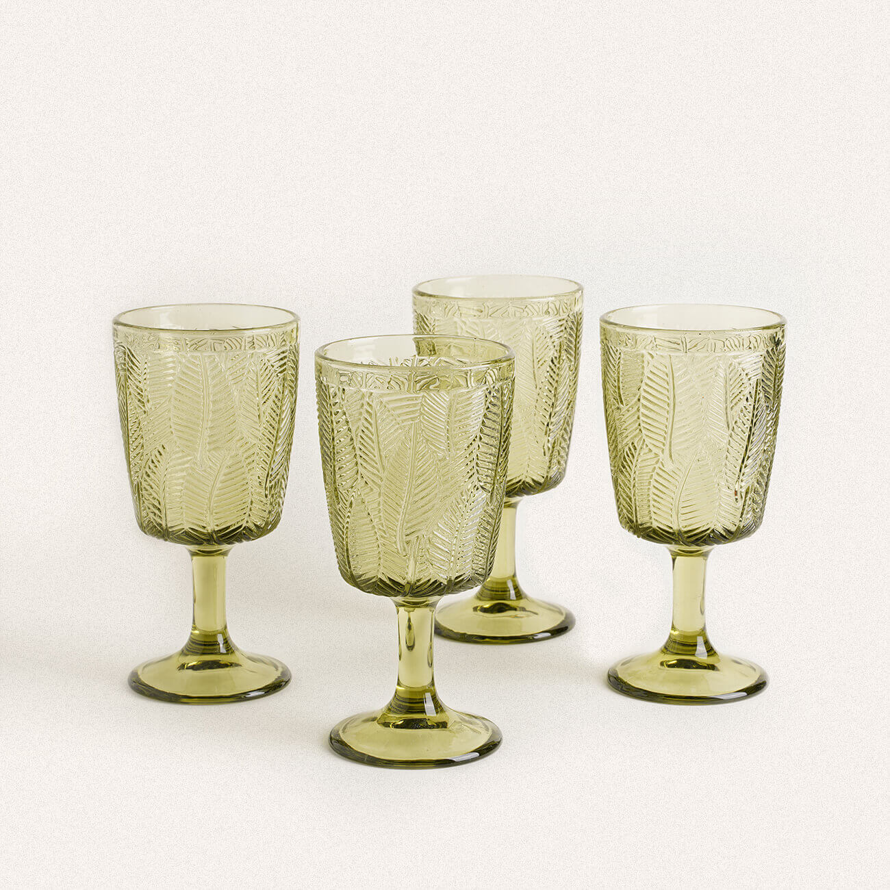 Leaf Embossed Stemware - Velart Home