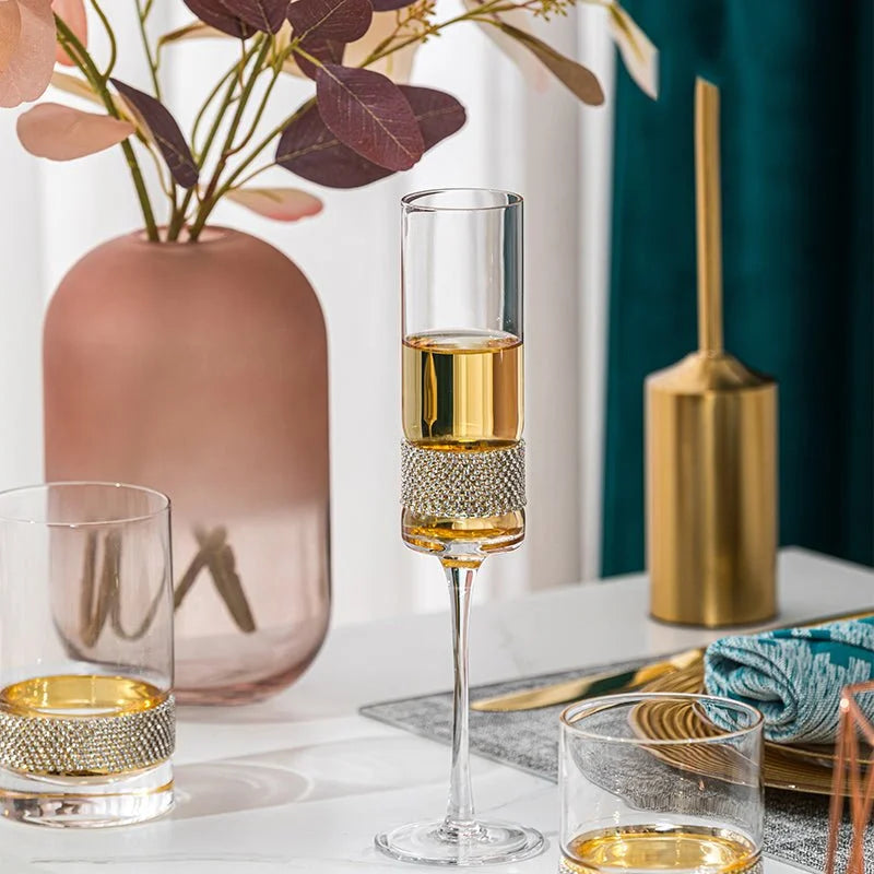 Diamond Gold Stemware - Velart Home