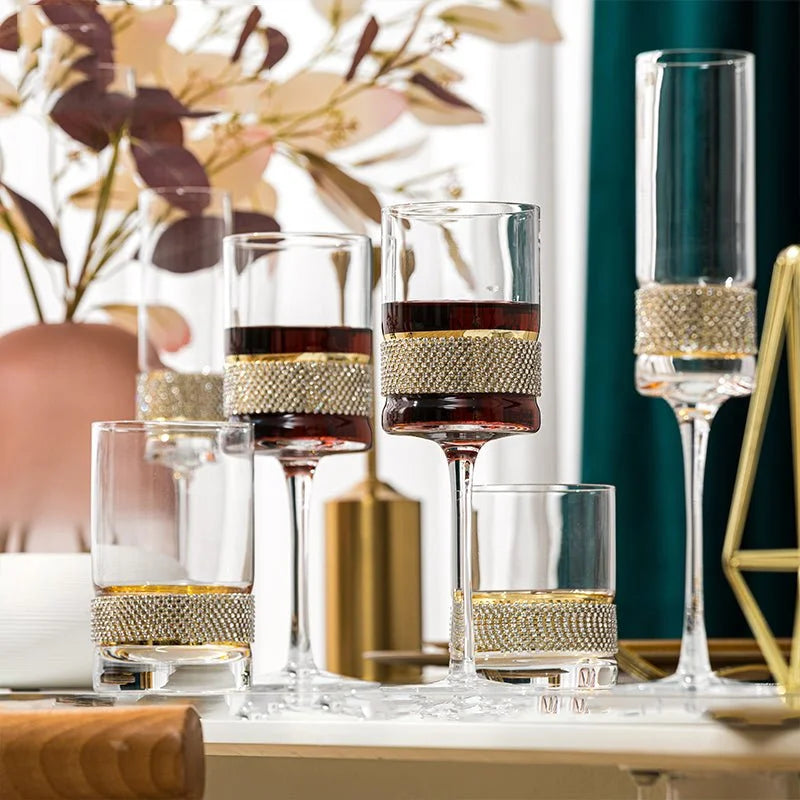 Diamond Gold Stemware - Velart Home