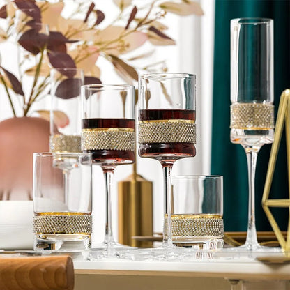 Diamond Gold Stemware - Velart Home