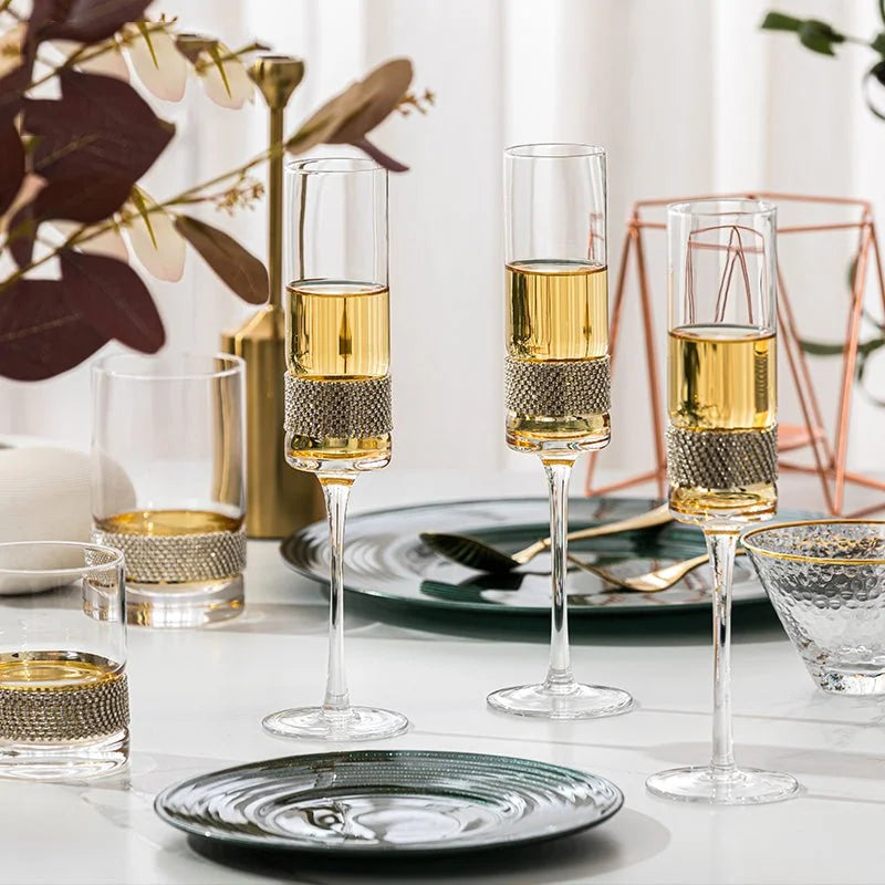 Diamond Gold Stemware - Velart Home