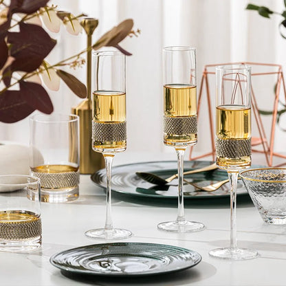 Diamond Gold Stemware - Velart Home