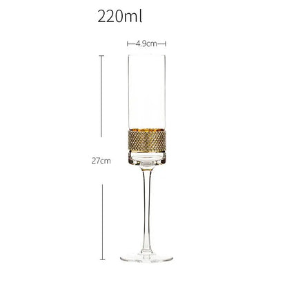 Diamond Gold Stemware - Velart Home
