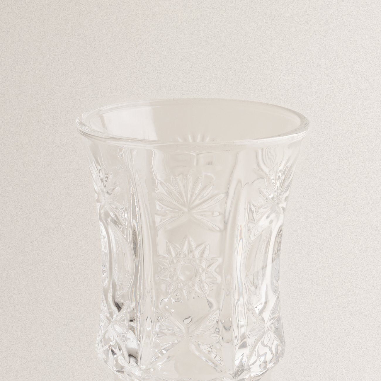 Embossed Design Glass Stemware 4 Pcs Set - Velart Home