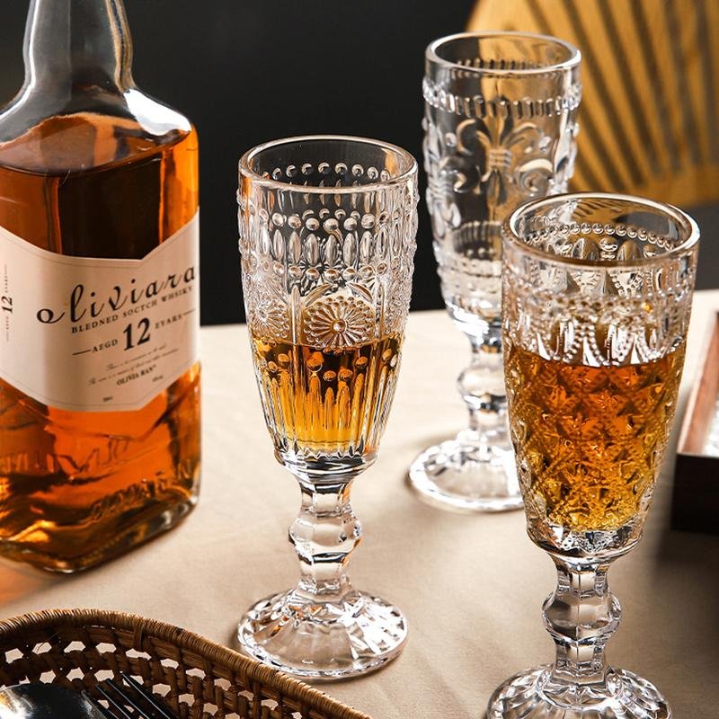 Vintage Embossed Goblet - Velart Home