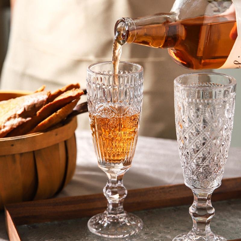 Vintage Embossed Goblet - Velart Home