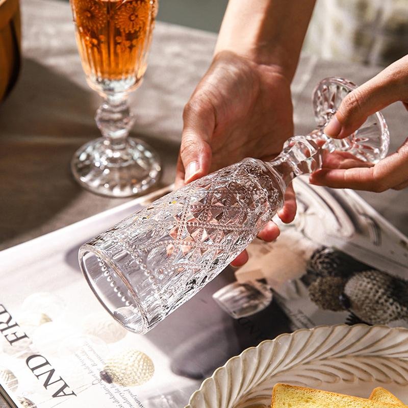 Vintage Embossed Goblet - Velart Home