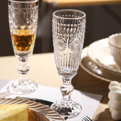 Vintage Embossed Goblet - Velart Home