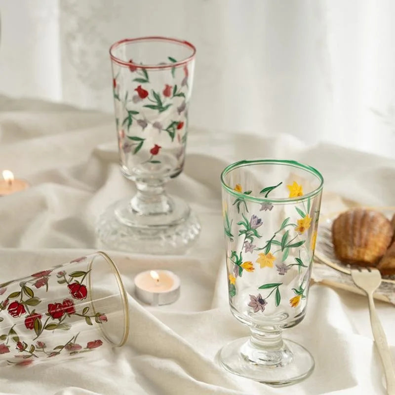 Vintage Flower Stemware - Velart Home