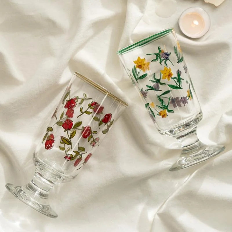 Vintage Flower Stemware - Velart Home