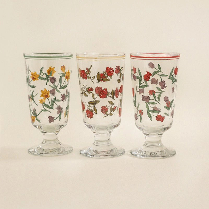 Vintage Flower Stemware - Velart Home