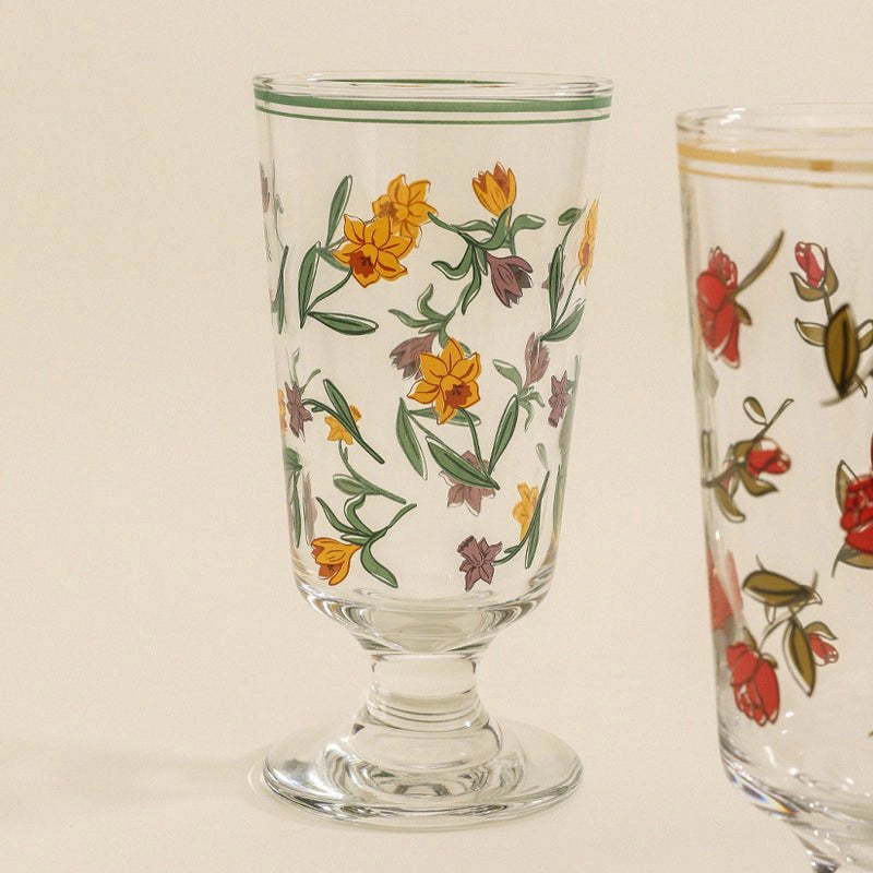 Vintage Flower Stemware - Velart Home