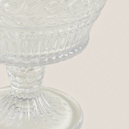 Embossed Crystal Glass Dessert Stemware - Velart Home