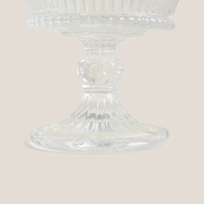 Embossed Crystal Glass Dessert Stemware - Velart Home